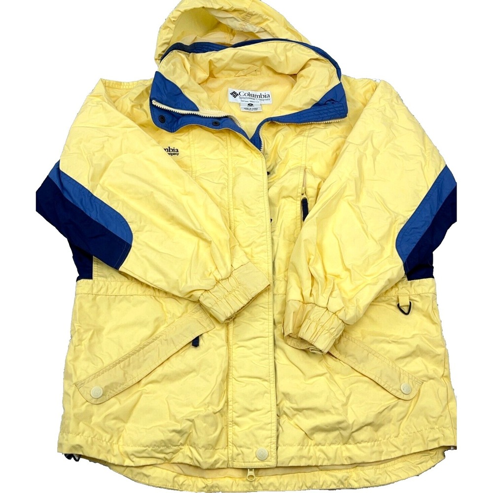 Columbia Jacket Women Medium Yellow Parka Ski Coat Winter Outdoors Weather Rain